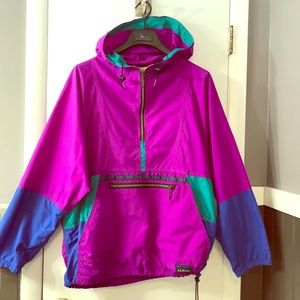 Vintage L.L. Bean Magenta Anorak Windbreaker